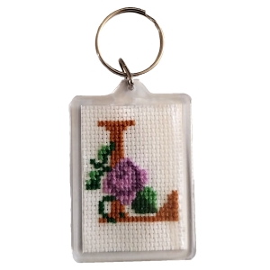L Floral Keyring